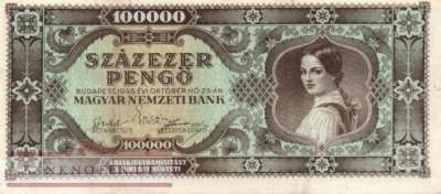 Ungarn - 100.000  Pengö (#121a_VF)