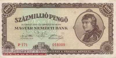 Hungary - 100 Million Pengö (#124_VF)