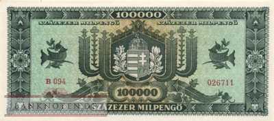 Ungarn - 100.000  Milpengö (#127_UNC)