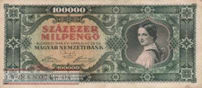 Hungary - 100.000  Milpengö (#127_VF)