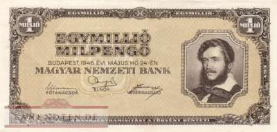 Hungary - 1 Million Milpengö (#128_XF)