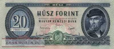 Ungarn - 20  Forint (#165a_UNC)