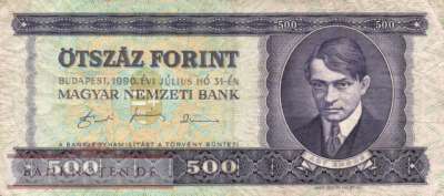 Hungary - 500  Forint (#175a_F)