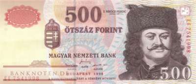 Hungary - 500  Forint (#179a_UNC)