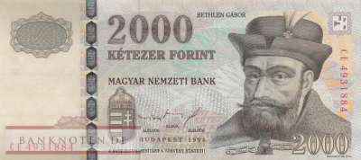 Ungarn - 2.000  Forint (#181a_AU)