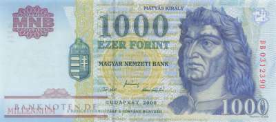 Ungarn - 1.000  Forint (#185a_UNC)