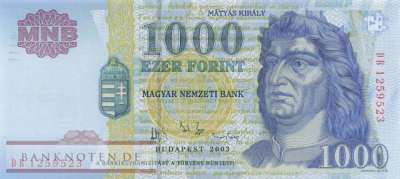 Ungarn - 1.000  Forint (#189b_UNC)
