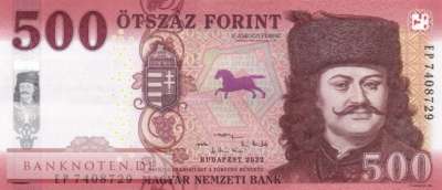 Ungarn - 500  Forint (#202b_UNC)