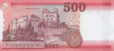 Ungarn - 500  Forint (#202c_UNC)
