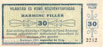 Ungarn - Szekesfehervar - 30  Filler (#SZF_001-2_UNC)