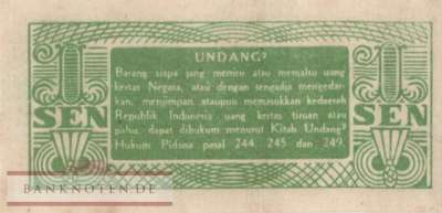 Indonesien - 1  Sen (#013_AU)
