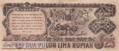 Indonesia - 25  Rupiah (#023_VG)