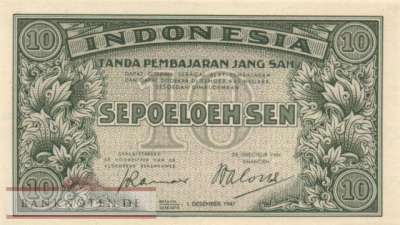 Indonesia - 10 Sen (#031_UNC)