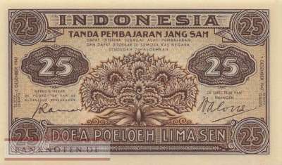 Indonesien - 25  Sen (#032_UNC)