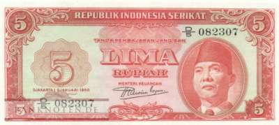 Indonesien - 5  Rupiah (#036_UNC)