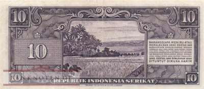 Indonesia - 10 Rupiah (#037_VF)