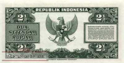 Indonesia - 2 1/2  Rupiah (#039_UNC)