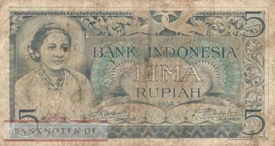Indonesia - 5  Rupiah (#042_F)