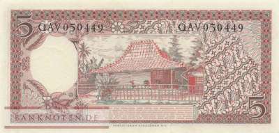 Indonesien - 5 Rupiah (#055_UNC)