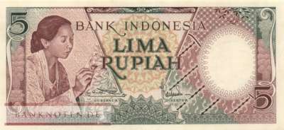 Indonesien - 5 Rupiah (#055_UNC)