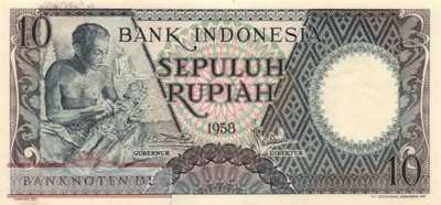Indonesia - 10  Rupiah - Replacement (#056R_UNC)