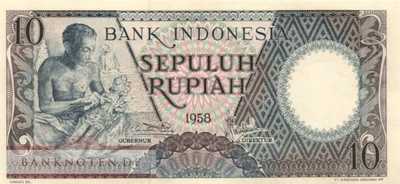 Indonesia - 10  Rupiah (#056_AU)