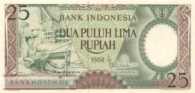 Indonesia - 25 Rupiah (#057_UNC)
