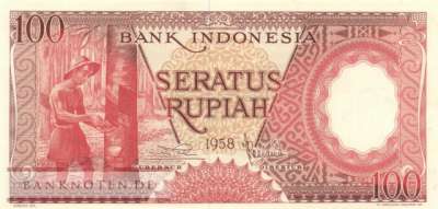 Indonesia - 100  Rupiah (#059_UNC)