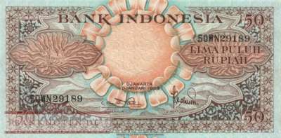 Indonesia - 50  Rupiah (#068a_UNC)