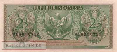 Indonesia - 2 1/2  Rupiah (#073_AU)