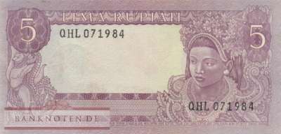 Indonesien - 5  Rupiah (#082b_UNC)
