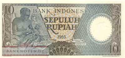 Indonesia - 10  Rupiah (#089_UNC)