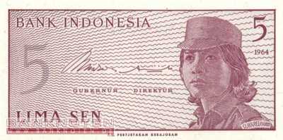 Indonesien - 5  Sen (#091a_UNC)