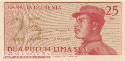 Indonesien - 25  Sen - Ersatzbanknote (#093aR_UNC)