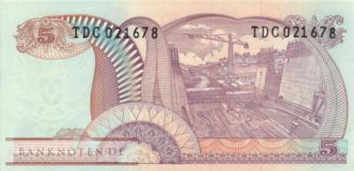 Indonesia - 5  Rupiah (#104a_UNC)