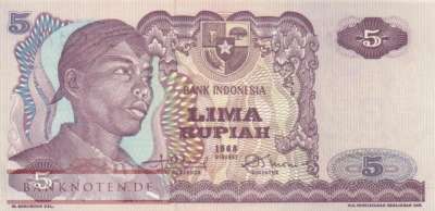 Indonesia - 5  Rupiah (#104a_UNC)