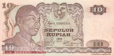 Indonesia - 10  Rupiah (#105a_UNC)