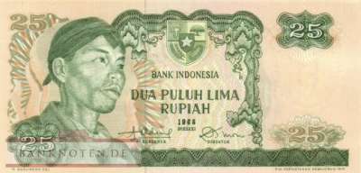 Indonesia - 25  Rupiah (#106a_UNC)