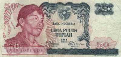 Indonesia - 50  Rupiah - Replacement (#107aR_F)