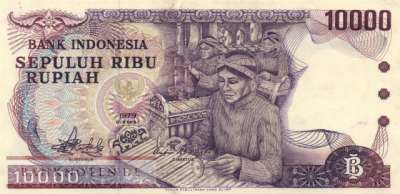 Indonesien - 10.000  Rupiah (#118_VF)