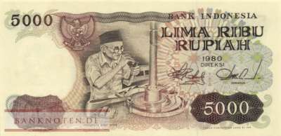 Indonesia - 5.000  Rupiah (#120a_UNC)