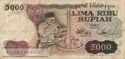 Indonesia - 5.000  Rupiah (#120a_F)