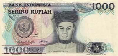 Indonesia - 1.000  Rupiah (#124a_VF)