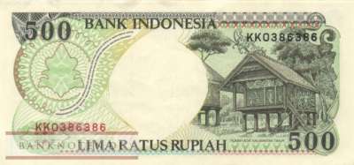 Indonesia - 500  Rupiah (#128f_XF)