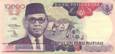 Indonesia - 10.000  Rupiah (#131d_XF)