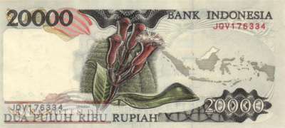 Indonesia - 20.000  Rupiah (#135b_XF)