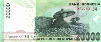 Indonesien - 20.000  Rupiah - Ersatzbanknote (#151eR_UNC)