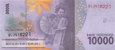 Indonesia - 10.000  Rupiah (#157f_UNC)