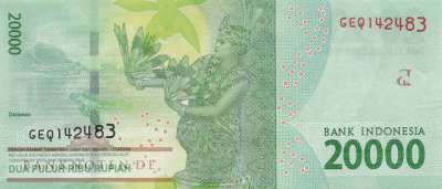 Indonesia - 20.000  Rupiah (#158f_UNC)