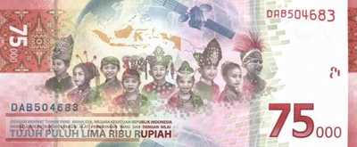 Indonesia - 75.000  Rupiah (#161_UNC)